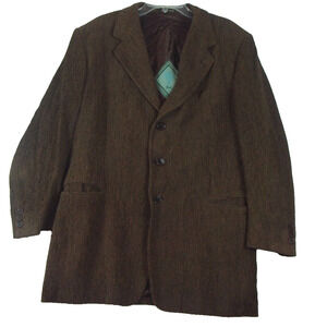 Pal Zileri Papillon Made in Italy Men's Wool‎ Blazer Sz 41 L Brown Sports Coat